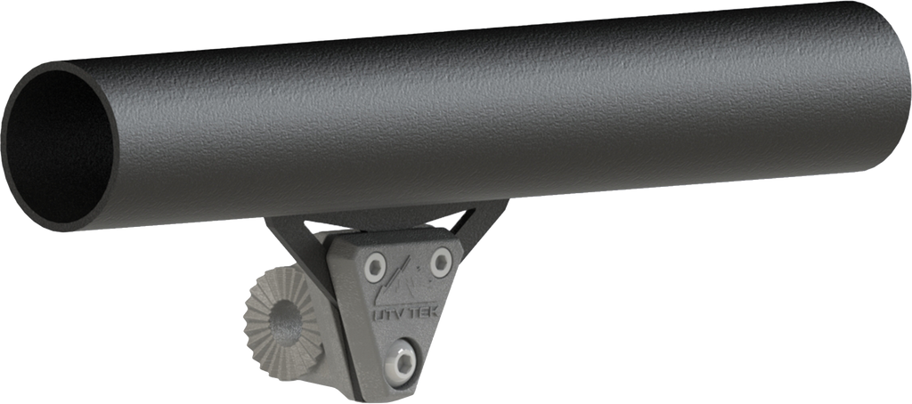 ATV-TEK Clearview/Elite Series triangle tab mount bracket for ATV accessories, shown in black with mounting holes.