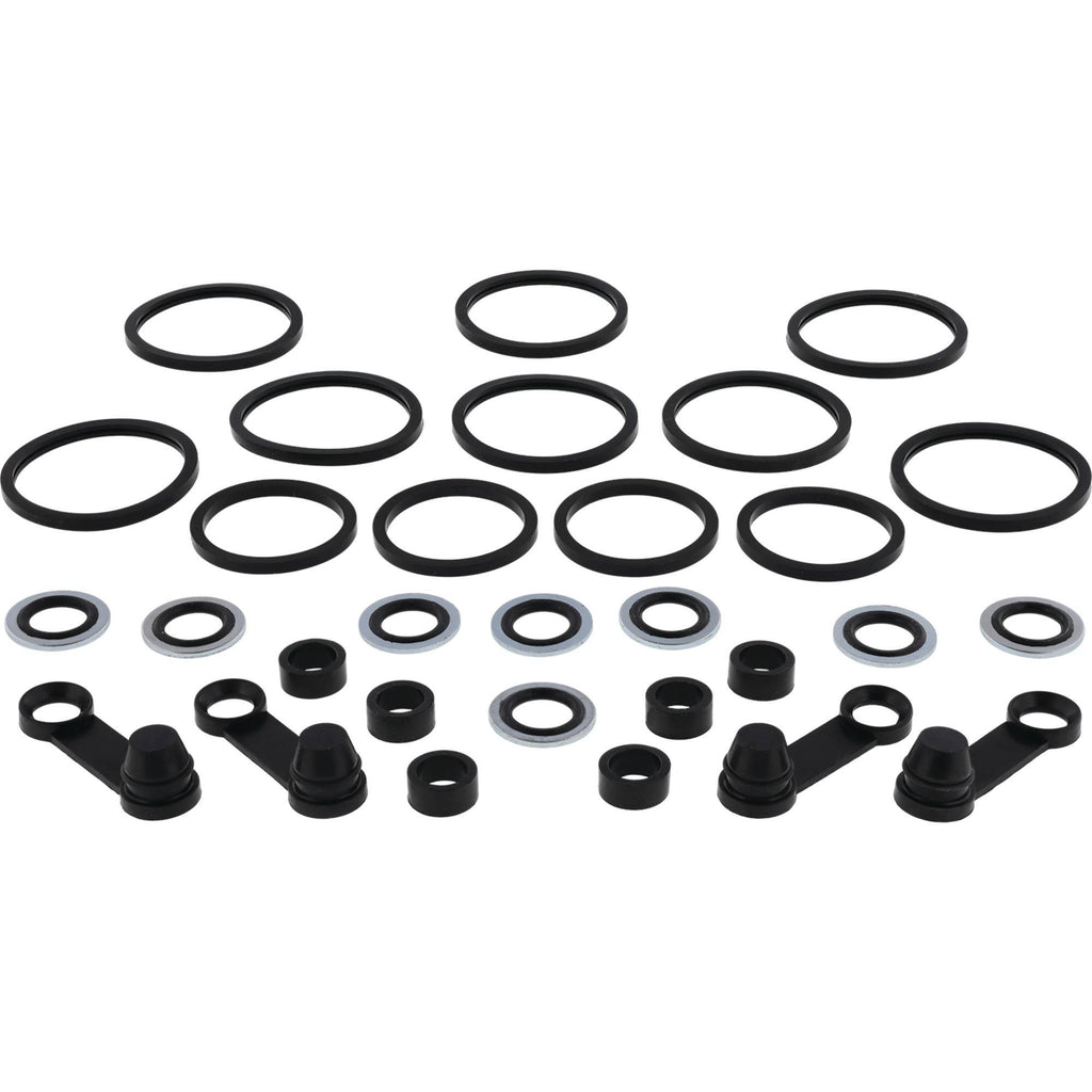 All Balls front caliper rebuild kit 41300023 for brake maintenance, showing brake components and parts for easy identification.