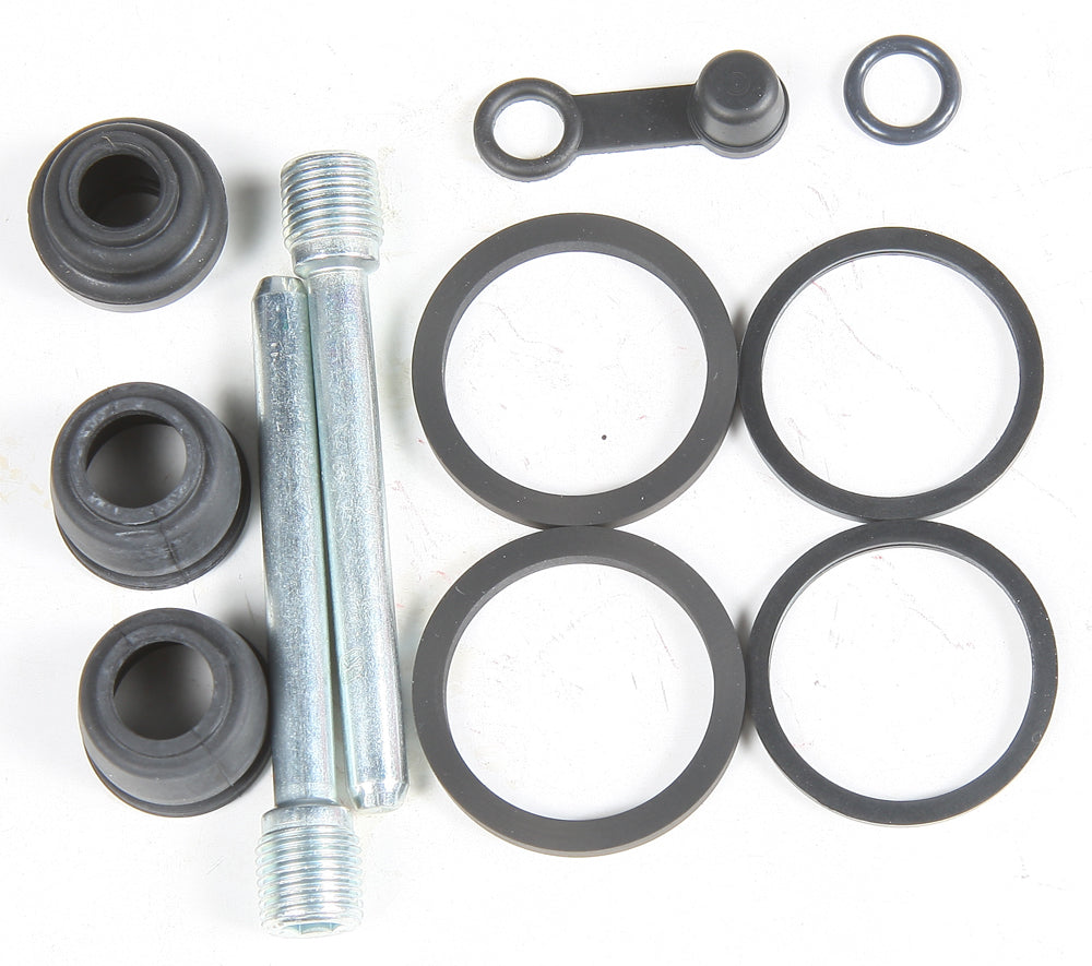 Shindy rear caliper kit for brakes, showing metal caliper components and mounting hardware in a detailed automotive image.