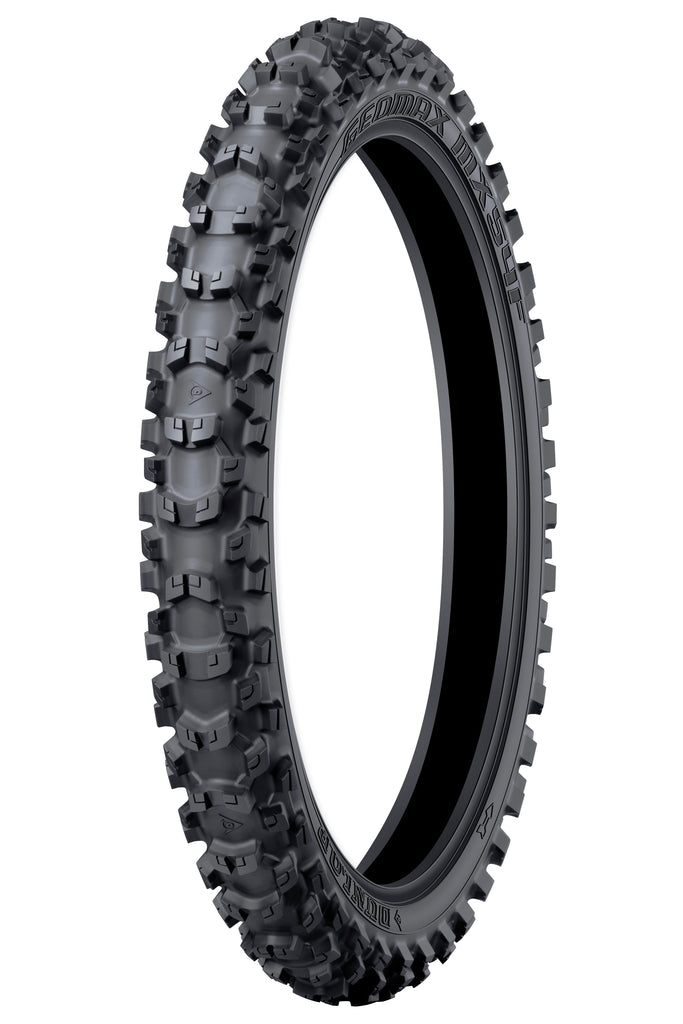 Dunlop Geomax MX54 front tire 60/100-14 bias tire with tread pattern and sidewall details for motocross use