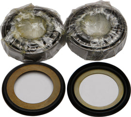 All Balls steering bearing and seal kit 22-2044 with metal and rubber components, used for motorcycle steering systems.