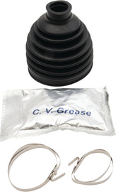 All Balls CV boot kit for drive shaft, includes rubber boot and clamps, designed for vehicle drivetrain repair.