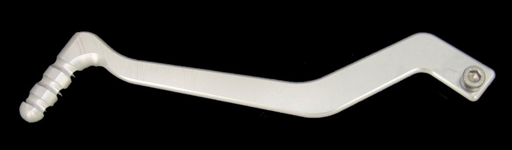 Polished ModQuad Billet Shift Lever for foot controls, featuring a sleek metal finish and detailed craftsmanship.