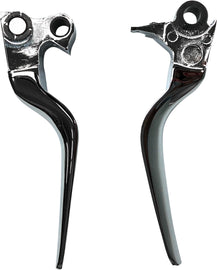 HardDrive chrome LSR clutch lever set for Big Twin 96-16 and XL 96-03 with cable, motorcycle handlebar levers.