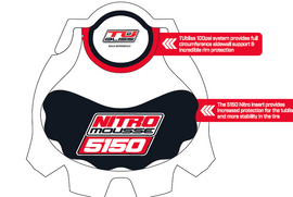 Tubliss 5150 Mousse rear tire for 18/19 inch bikes, with plushie design, 110-140 width, suitable for off-road riding.