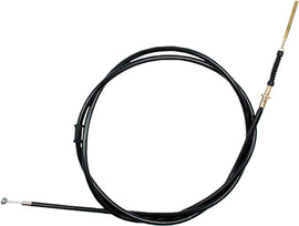 Motion Pro black vinyl rear hand brake cable for motorcycle, featuring durable construction and flexible control lines.