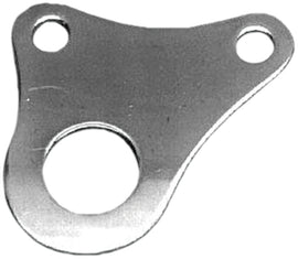 Chrome ignition switch bracket with dual mounting holes by HardDrive, designed for secure motorcycle ignition installation.