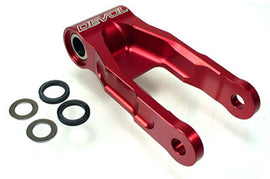 Devol suspension lowering link 60-6806 shown in black, designed for vehicle suspension modification, with metal construction and mounting points.