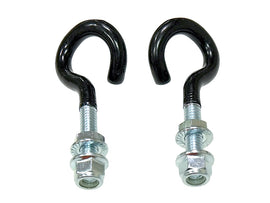 Pair of SP1 Ice Scratchers Holders for snowmobile ice scratchers, durable black plastic with mounting brackets.