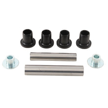 Load image into Gallery viewer, All Balls Rear Knuckle Bushing Kit for suspension, showing black bushings and metal components in the image.
