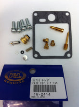 Load image into Gallery viewer, K&amp;L Carburetor Repair Kit 118-2414 for intake and fuel system, includes various gaskets and components in packaging.