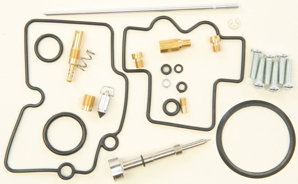 All Balls bike carburetor rebuild kit 226-1303 with gaskets and seals for intake, fuel system, and carburetor repair.