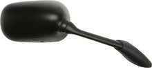 Load image into Gallery viewer, Emgo right motorcycle mirror for Yamaha YZ 56-9966, featuring a reflective glass surface and durable black mounting arm.