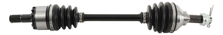 All Balls heavy-duty front axle with six ball bearings for durable motorcycle or ATV front wheel support.