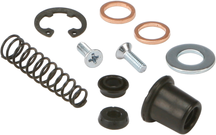 All Balls brake master cylinder rebuild kit 21-81002 with seals and components for brake system repair, shown in the image.