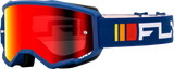 Fly Racing - Youth Zone Goggle Navy/White W/ Red Mirror/Smoke Lens - 37-51521Y