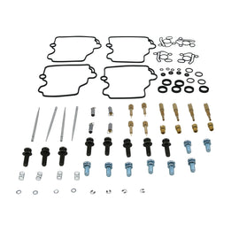 All Balls bike carburetor rebuild kit for intake and fuel system, includes gaskets and components, used for motorcycle carburetor maintenance.