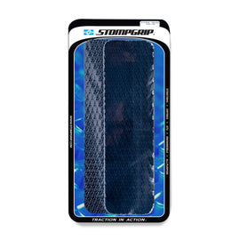 Stompgrip Tank Pad Kit Icon Black for motorcycle body protection, featuring a sleek black design and durable adhesive backing.