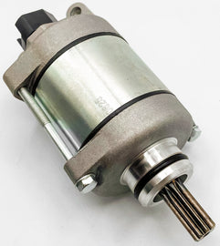 Ricks Motorsport Electric starter motor 27-61915, a black metal automotive starter with electrical connections for engine ignition.