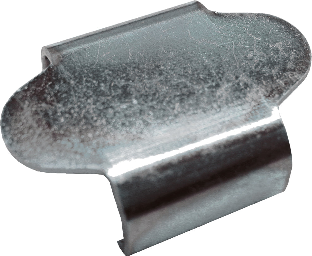 Camso Tire track clips for tracks, 10-pack, showing close-up of black clips with metal components on a white background.