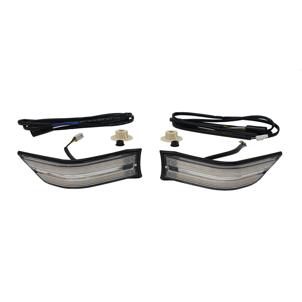 Black Pathfinder Cowl Light Kit with DRL and Sequential LED lights for vehicle illumination, designed for enhanced visibility.