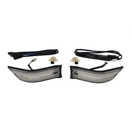 Black Pathfinder Cowl Light Kit with DRL and Sequential LED lights for vehicle illumination, designed for enhanced visibility.