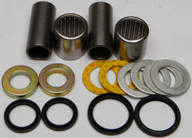 All Balls swingarm bearing kit for suspension, showing bearings and components in a clear close-up image.