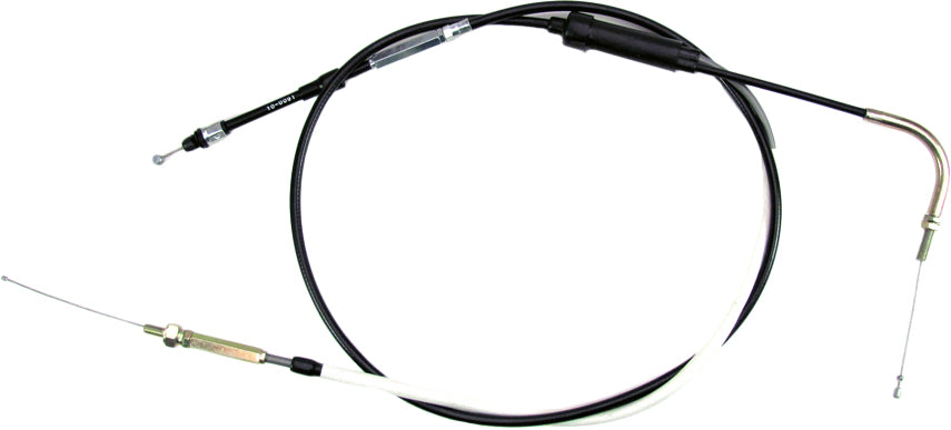 Motion Pro black vinyl throttle cable 70-0091, a durable control line for motorcycle or ATV throttle systems.