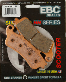 EBC Motorcycle Brakes Sfa281hh Double-H Sintered Brake Pads for enhanced stopping power and durability.