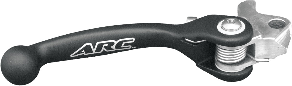 ARC aluminum brake lever for Honda CRF250 motorcycle, showing close-up of the sleek, lightweight brake lever with branding.