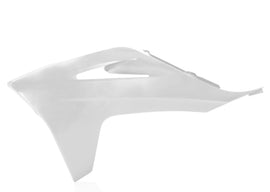 Acerbis Radiator Shroud Gas White for motorcycle, featuring sleek white design with Acerbis branding and vent openings.