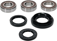 Load image into Gallery viewer, Pivot Works Drive Wheel Bearing Kit Premium 22-51578P with bearings and components for motorcycle wheel maintenance.