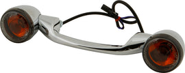 HardDrive chrome turn signal light bar with smoke lenses for trucks, featuring sleek design and durable construction.