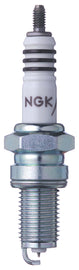 NGK 7803/04 2-DPR7EIX-9 spark plug showing metal and ceramic components for automotive engine performance.