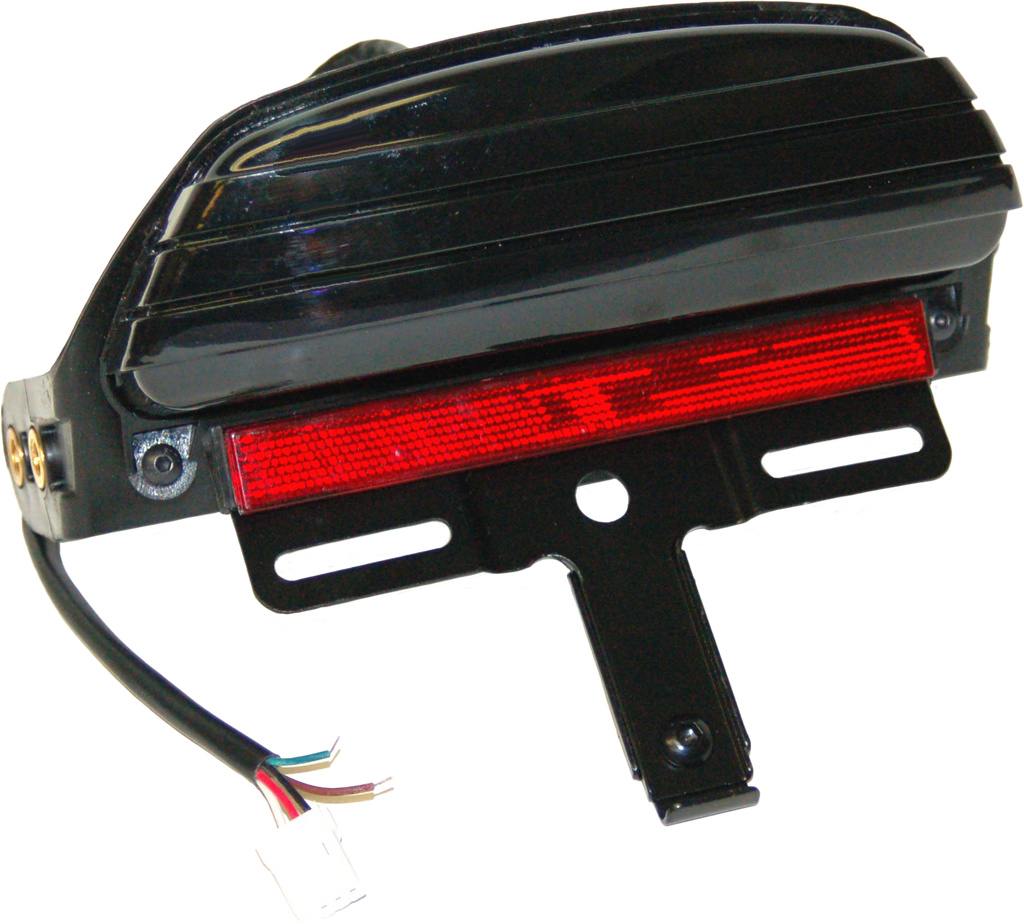 Letric Lighting Co Dyna LED tail light with smoke lens, showcasing sleek design and durable construction for vehicle safety.