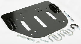KFI Products ATV plow mount kit 10-5075 showing metal brackets and mounting hardware for ATV snow plow attachment.