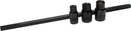 Motion Pro Wheel Bearing Remover Kit 4-piece set with tools for removing wheel bearings, shown with various removal tools and handles.