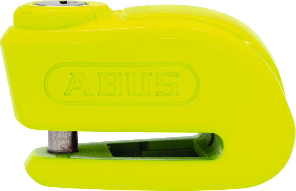 Abus 370a Trigger Alarm 2.0 yellow security device with trigger button and LED indicator, designed for enhanced home security.
