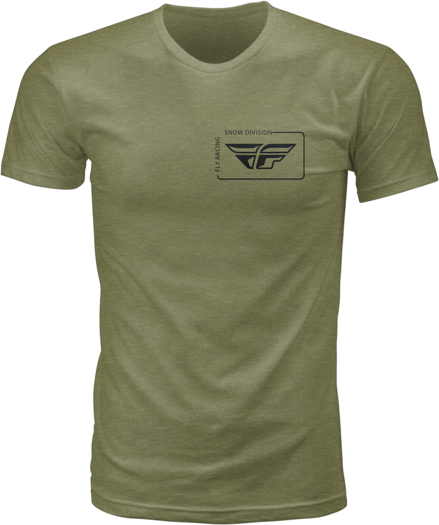 Fly Racing Fly Priorities Tee in Light Olive, size Small, casual t-shirt with subtle branding and comfortable fit.