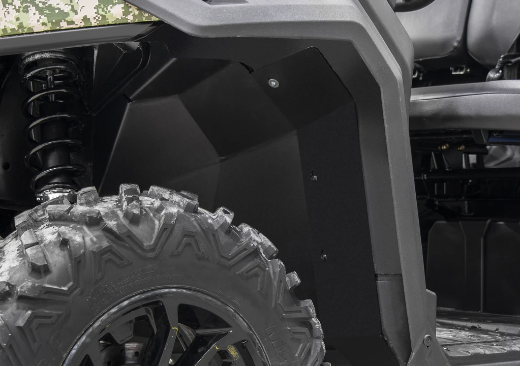 RIVAL POWERSPORTS USA alloy footwell protection can for off-road vehicles, showing the sturdy metal guard with mounting brackets.