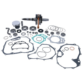 Vertex Complete Engine Rebuild Kit for Honda WR00036 engine, showing various engine components and parts laid out.