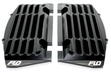 Load image into Gallery viewer, Flo Motorsports high flow radiator braces in black, designed for enhanced cooling and support in automotive applications.