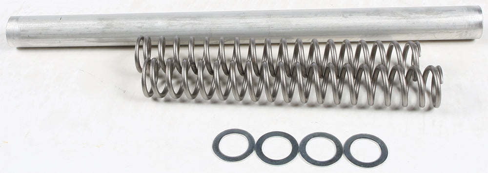 Race Tech suspension fork spring, 0.85kg, model 200-3625085, shown in close-up with coil design and branding details.