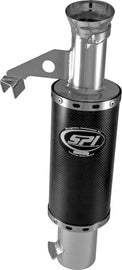 Straightline Performance Arctic stainless steel exhaust muffler for Subaru 2012-2019 S/M, straightline carbon design visible in image