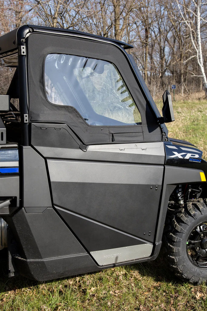 Kolpin steel front half doors for utility vehicle, featuring sturdy construction and secure fit for enhanced protection and visibility.
