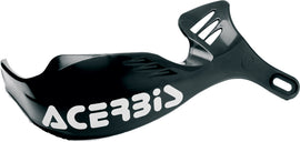 Acerbis Minicross Rally Black handguards for motocross bikes, protecting handlebars and riders' hands during off-road riding.