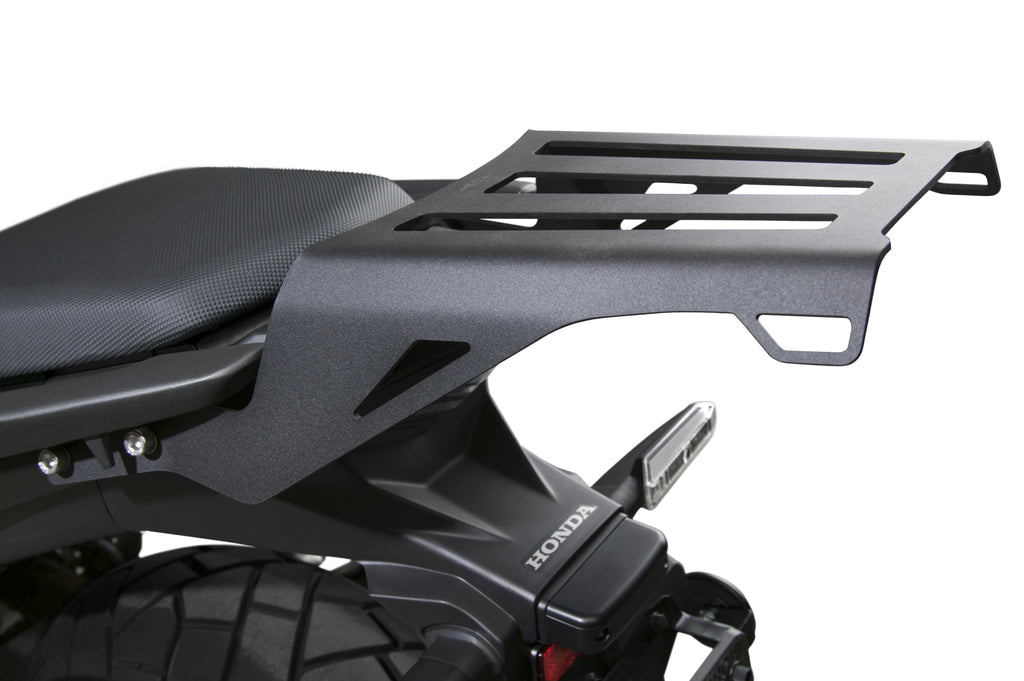 Black National Cycle luggage rack for motorcycles, designed for secure cargo storage and durable use.
