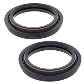All Balls fork dust seal kit 22-57103 showing black rubber seals and metal components for motorcycle front fork protection.
