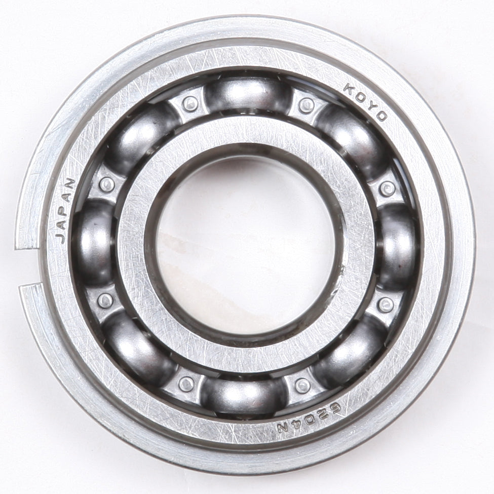 ProX Racing Parts engine crankshaft bearing 6204NR showing metal roller and bearing housing for motorcycle or engine use