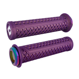 ODI Grips ATV Vans V2.1 grip in purple and oil slick finish, 135mm length, designed for motorcycle handlebars.
